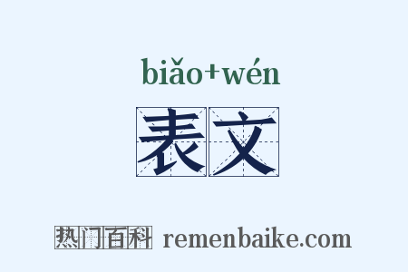 表文是什么意思的图片